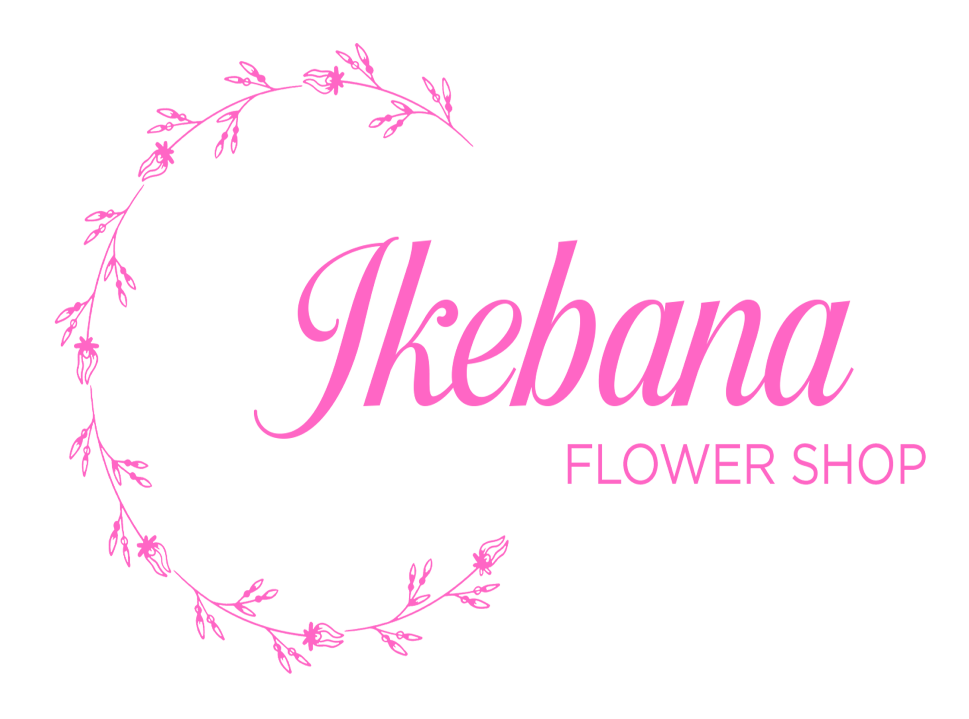 Ikebana Flowers Shop Logo